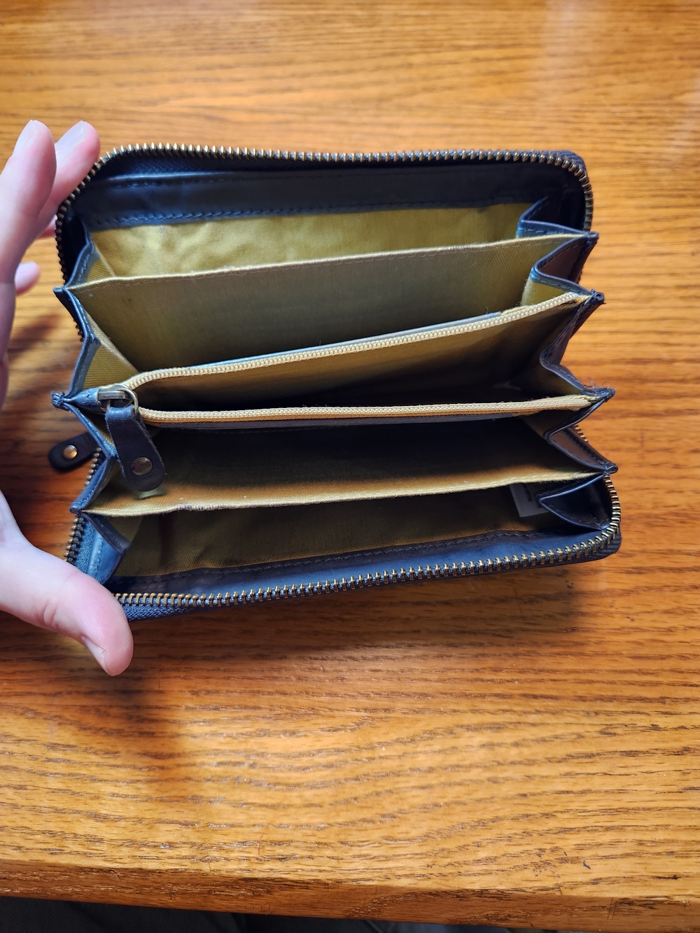 PIKOLINOS Black Woven Leather Zip Wallet - Picture 4 of 6